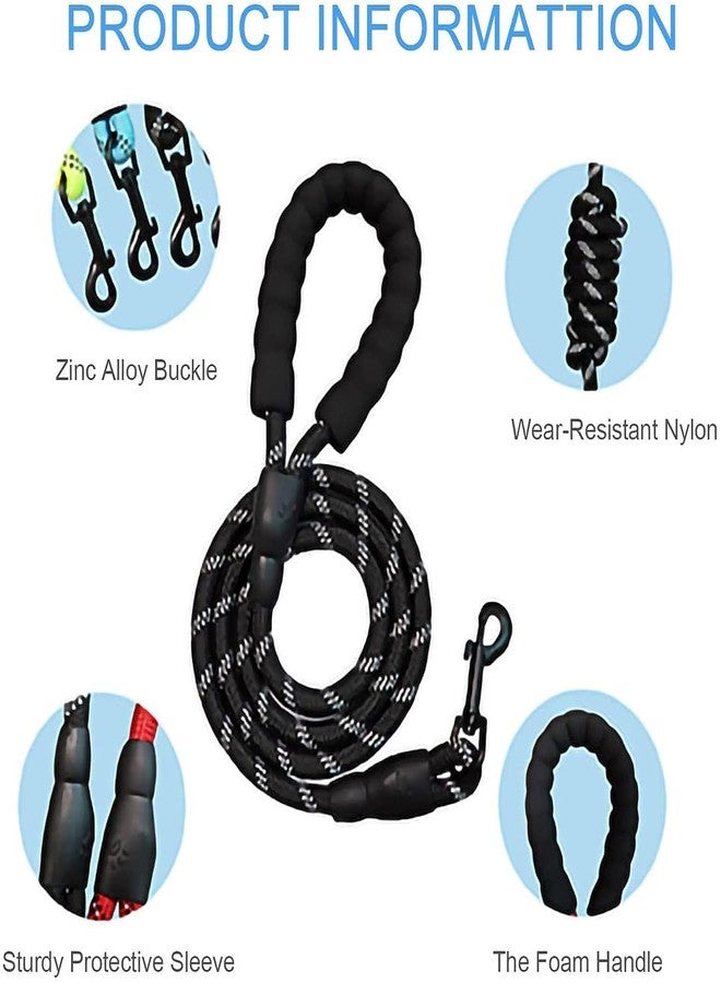 Orrda Stylish Nylon Rope Dog Cord Training Leash | Dog Leash 4 FT Thick Durable Rope Comfortable Padded Handle Reflective Rope Dog Leash for Medium Large Dogs (Multicolor) - Image 3